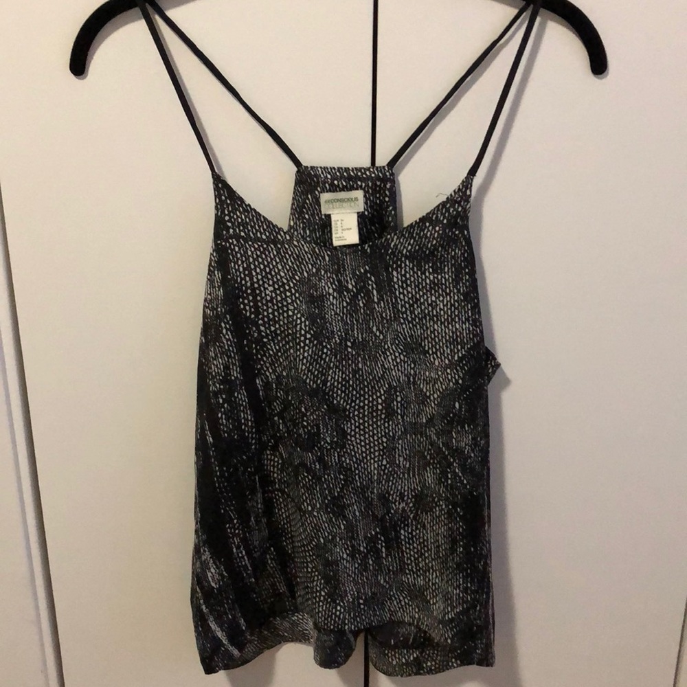 HM conscious camisole faux snakeskin print